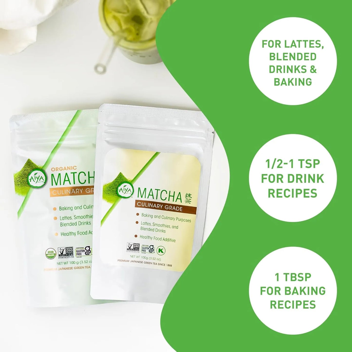Polvo De Té Verde Matcha Japonés Grado Ceremonial 100g Aiya Energía Natural