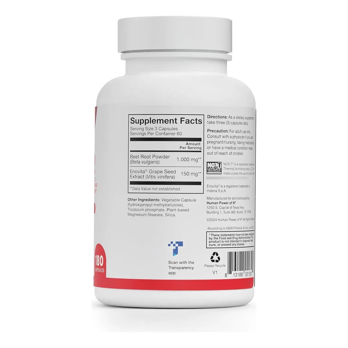 Capsulas De Raiz De Remolacha 1000 Mg SuperBeets Apoyo Oxido Nitrico Y Presion Arterial