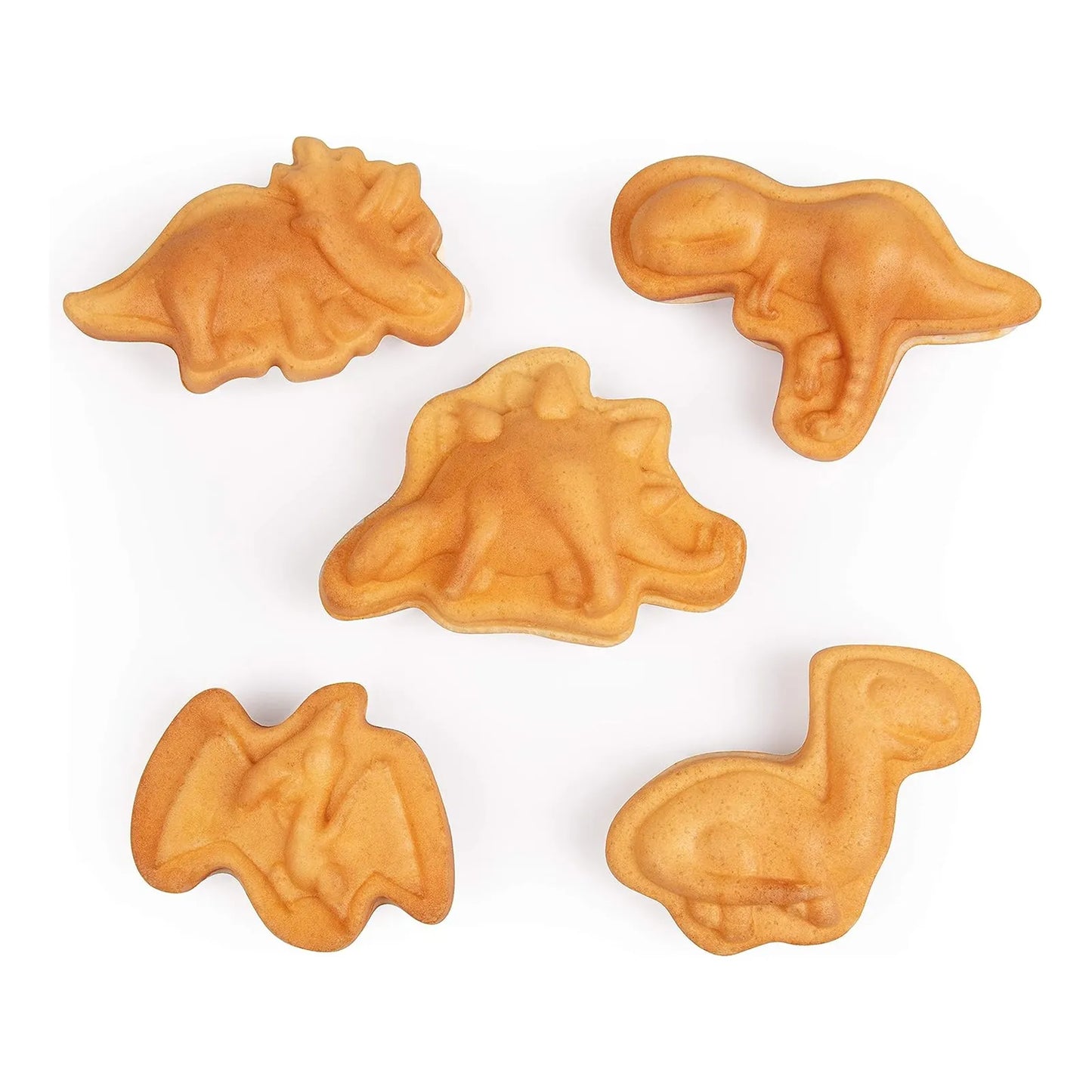 Mini Wafflera Dinosaurios 5 Formas Antiadherente Desayunos Divertidos