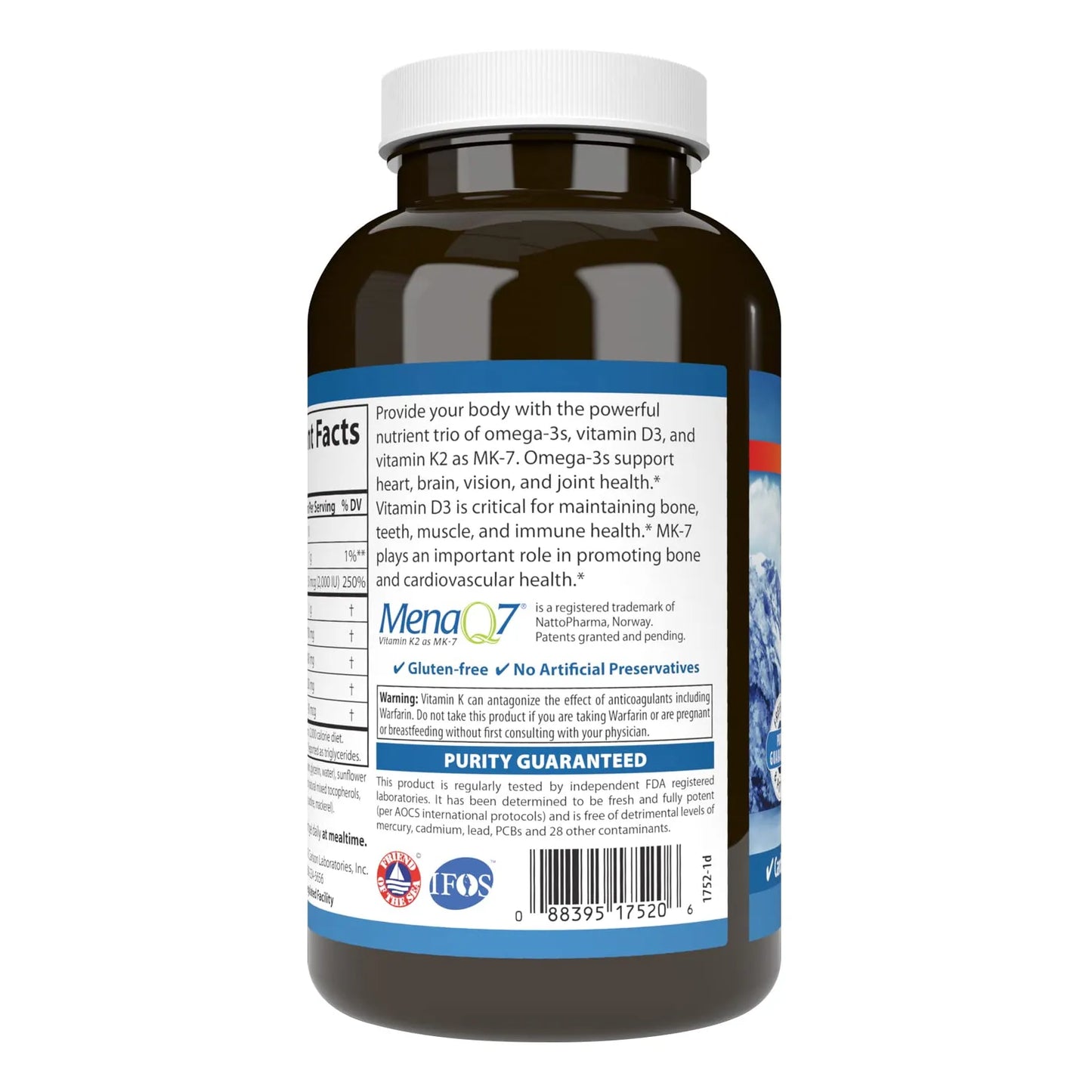 Elite Omega 3 Plus D K2 700 Mg 180 Capsulas Salud Osea E Inmunidad