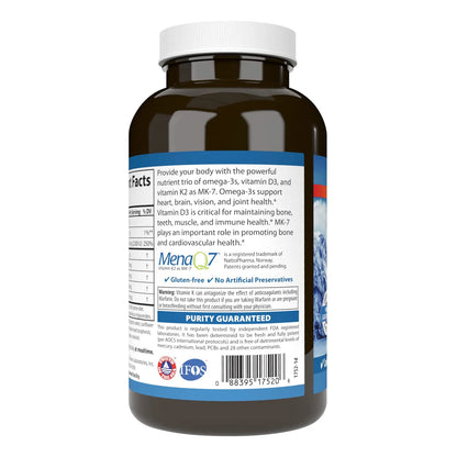 Elite Omega 3 Plus D K2 700 Mg 180 Capsulas Salud Osea E Inmunidad