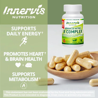 Complejo Avanzado De Vitamina B Activa 90 Capsulas Energia Y Metabolismo