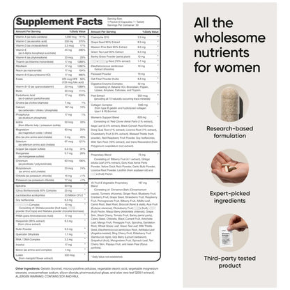 Multivitaminico Femenino Complejo 106 Nutrientes Cabello Piel Uñas Energia