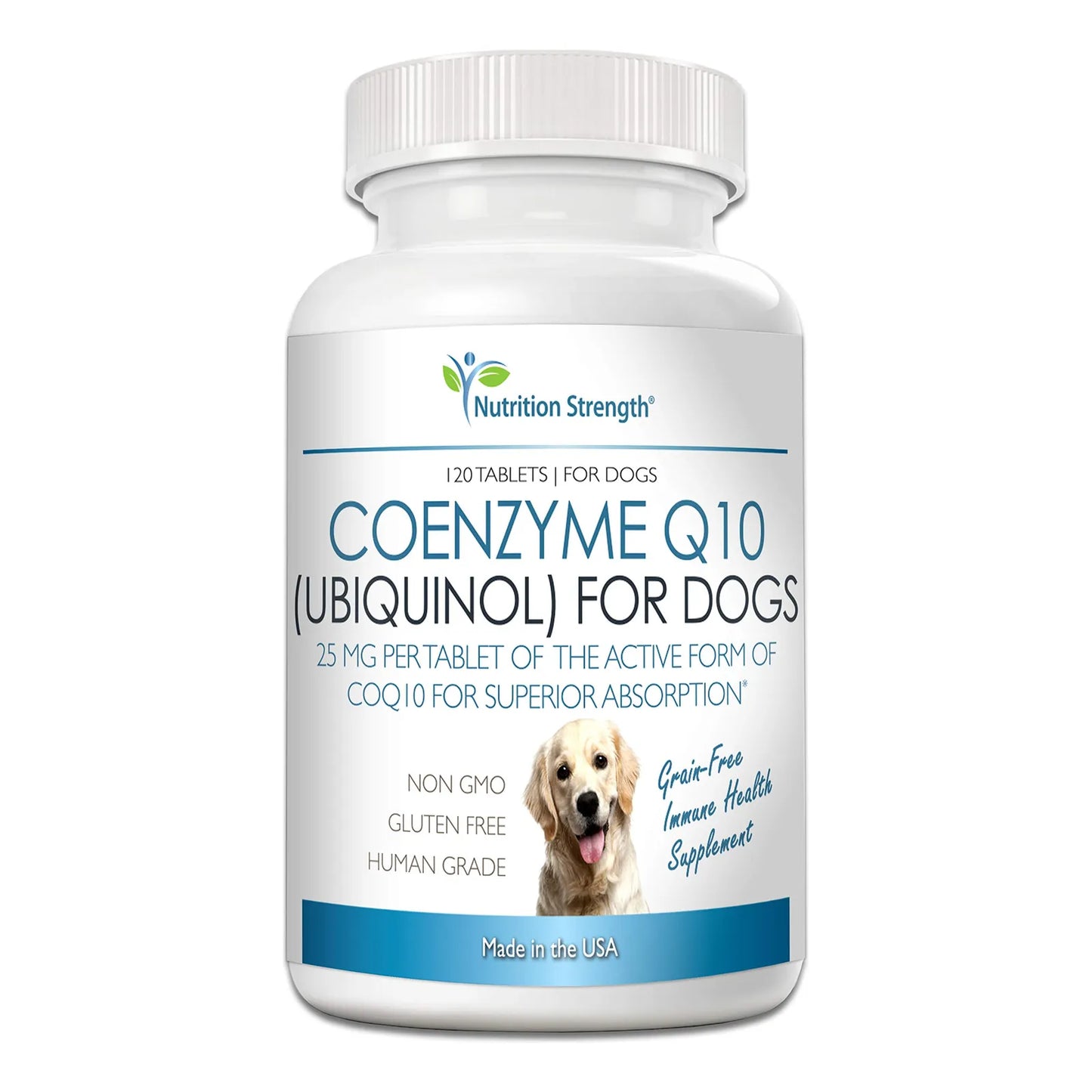 Coenzima Q10 Ubiquinol Para Perros 120 Tabletas Salud Corazón Energía