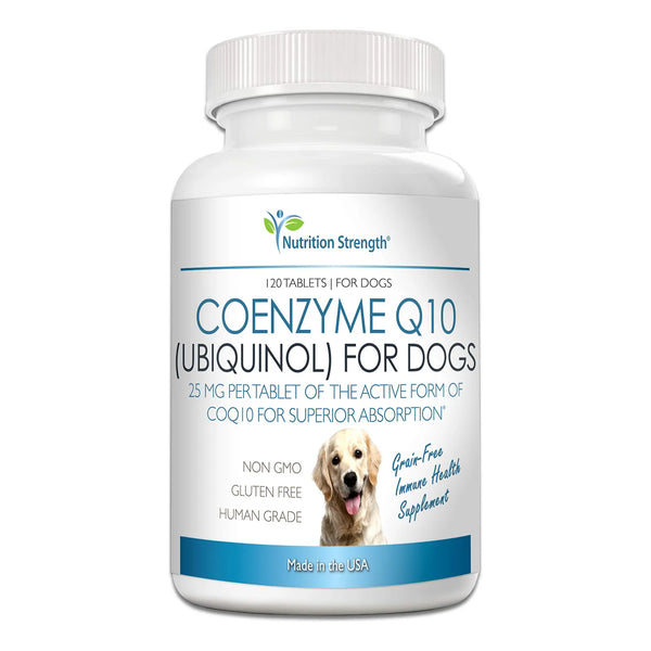 Coenzima Q10 Ubiquinol Para Perros 120 Tabletas Salud Corazón Energía