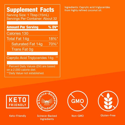 Aceite Brain Octane Qzocc 473 Ml Paquete Trio Energía Mental