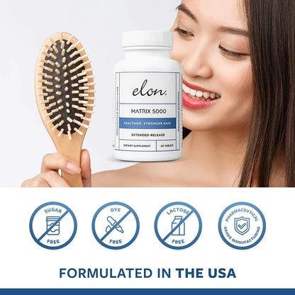 Vitaminas Biotina 5000 Mcg Crecimiento Cabello Liberación Prolongada Elon Matrix