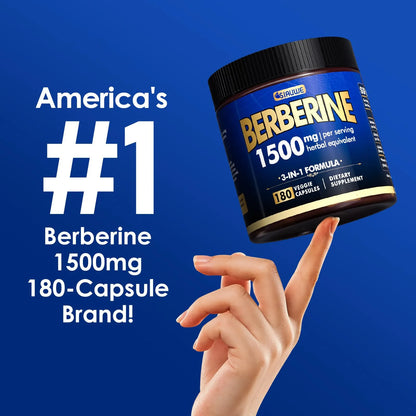 Berberina 1500 Mg Con Bergamota Soporte Metabólico y Energía Natural