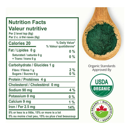 Espirulina Orgánica En Polvo Rico En Proteínas Para Salud Ocular Y Piel