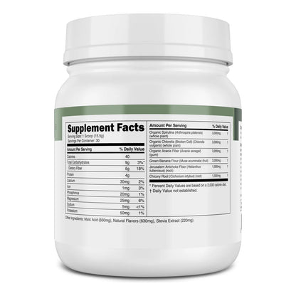 Prebiotic Greens Suplemento Superalimenticio Antioxidantes Espirulina Chlorella 30 Porciones