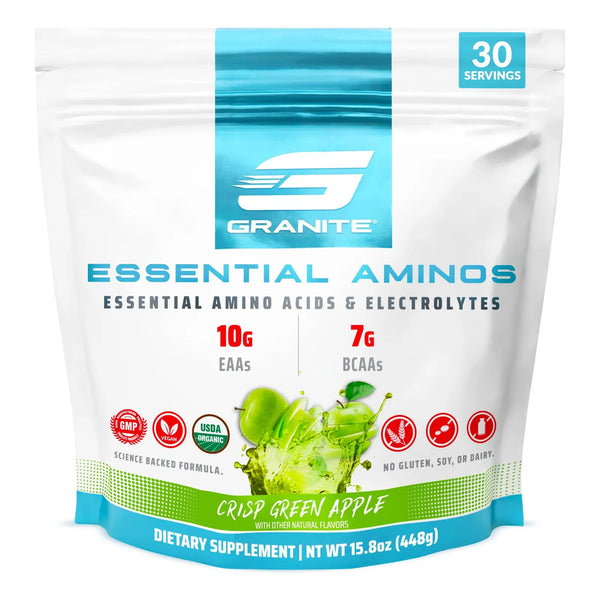 Aminoácidos Esenciales En Polvo Sabor Manzana Verde 10 G Eaa Bcaa Recuperación Muscular