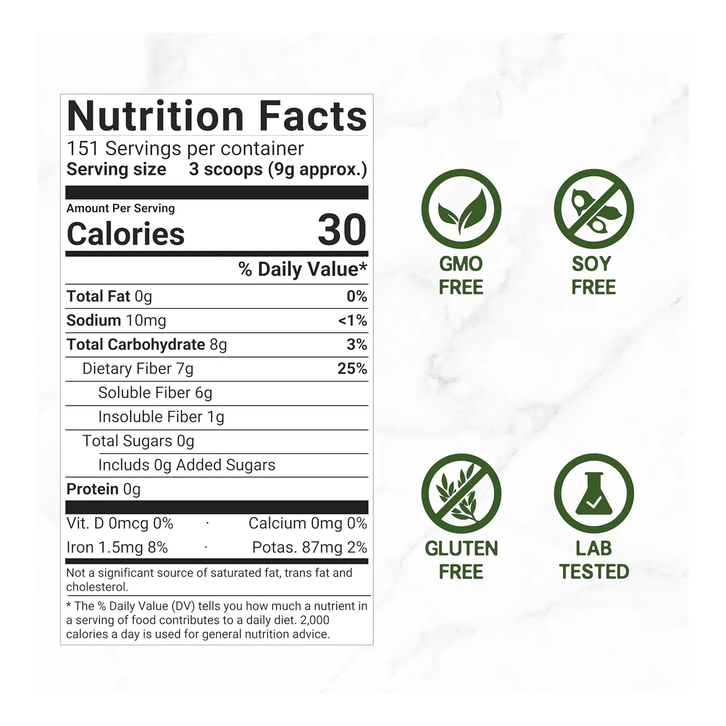 Polvo Organico De Cascara De Psyllium 9000 Mg Fibra Soluble Para Digestión Y Salud Intestinal