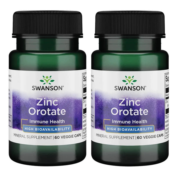 Orotato De Zinc 10 Mg 60 Cápsulas Vegetales Doble Paquete Alta Biodisponibilidad