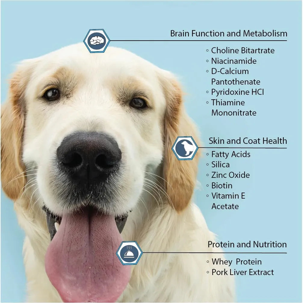 Vitaminas Esenciales Para Perros Con Sabor A Hígado 60 Tabletas Masticables