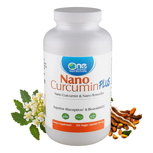 Nano Curcumina Plus 500 Mg Con Boswellia 120 Cápsulas Veganas Alta Absorción