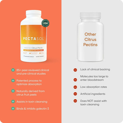 PectaSol C Pectina Cítrica Modificada 270 Cápsulas Vegetales Apoya Salud Inmunológica Y Cardiovascular