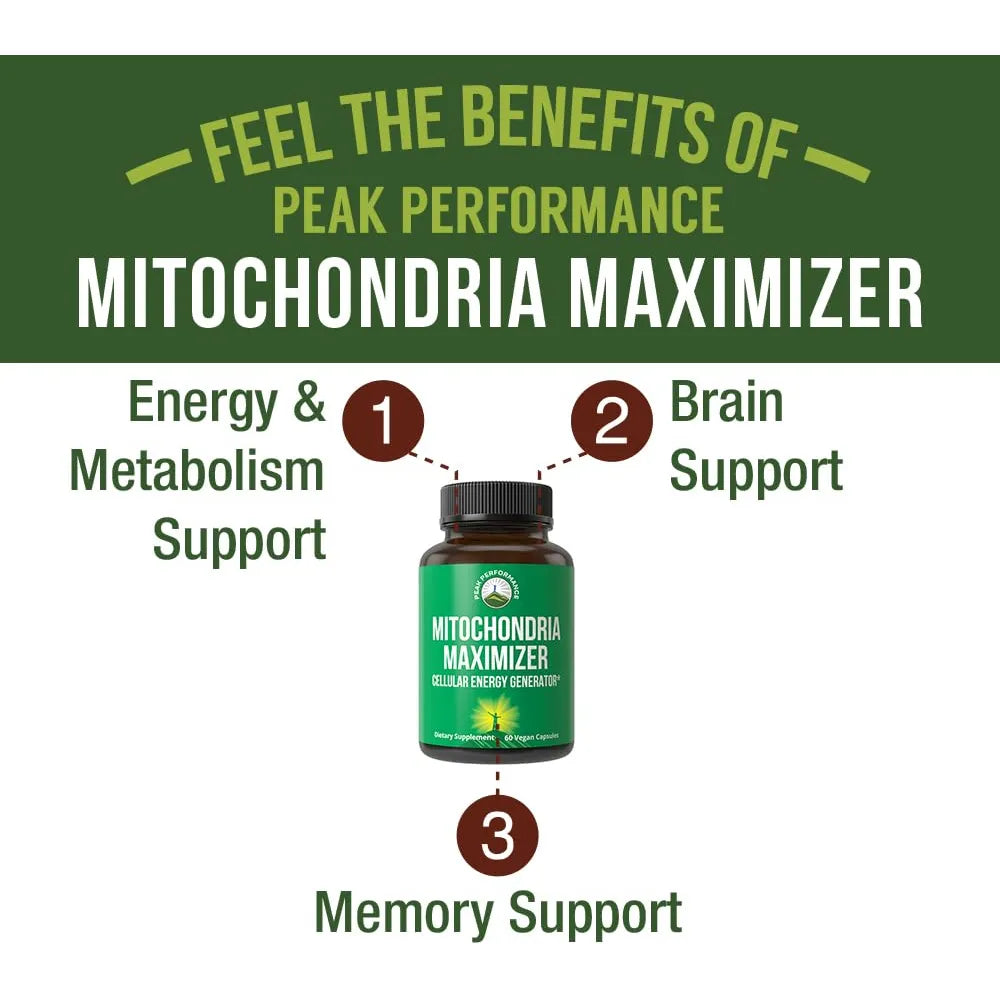 Maximizador Mitocondrial Coq10 Pqq Activo Con Aceite Mct 60 Capsulas Energia Celular