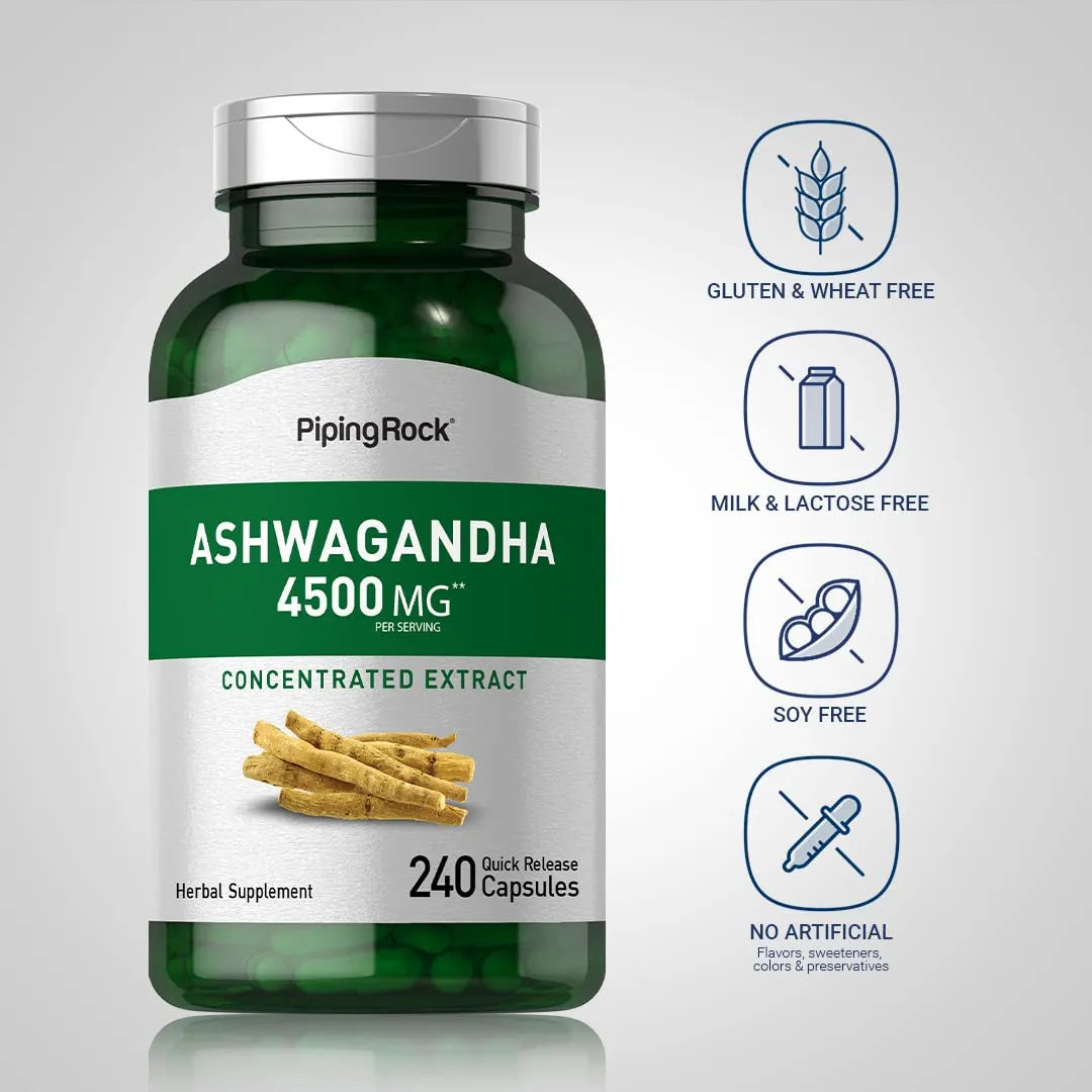 Extracto De Ashwagandha 4500 Mg 240 Cápsulas Energía Y Bienestar