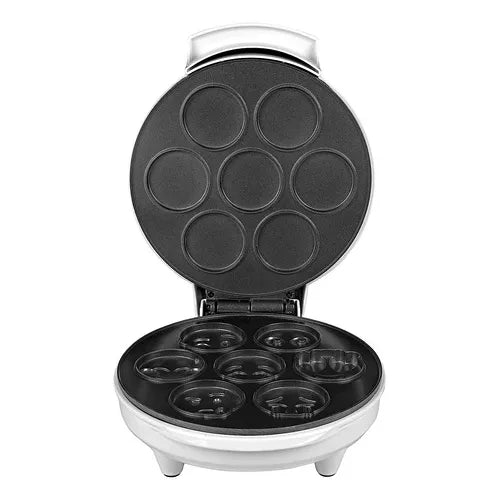 Maquina Para Mini Panqueques Waffle Wow 1000W Antiadherente Con Emojis