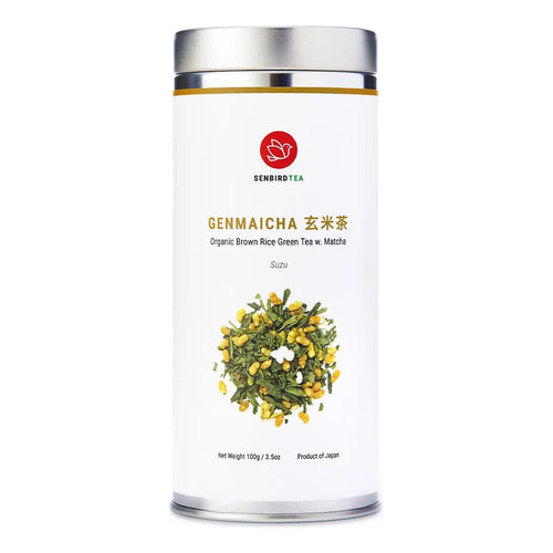 Té Genmaicha Orgánico Matcha Verde Arroz Integral Japón Lata 100g