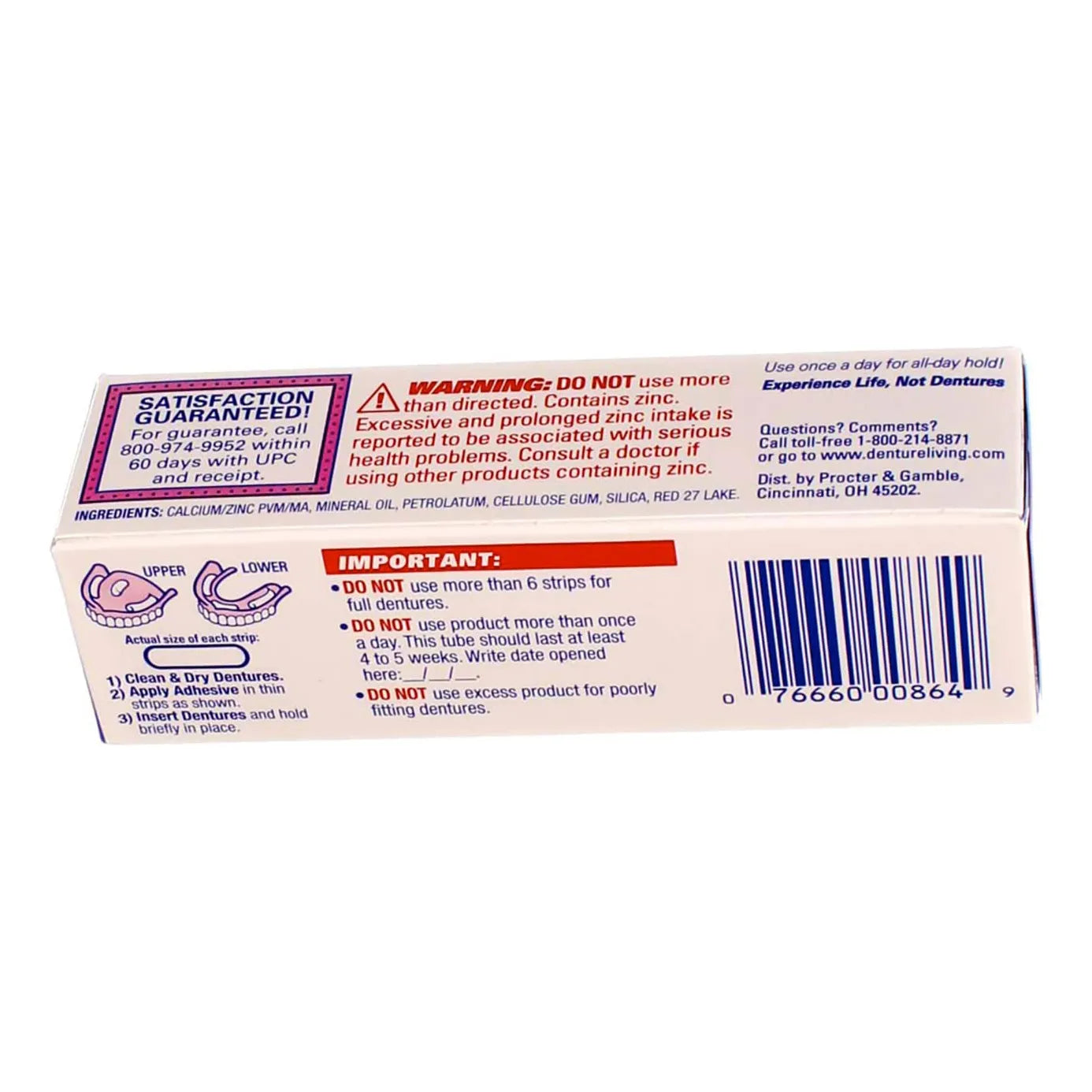 Crema Adhesiva Para Dentaduras Fixodent Sujeción Fuerte Y Duradera Paquete De 6 Unidades