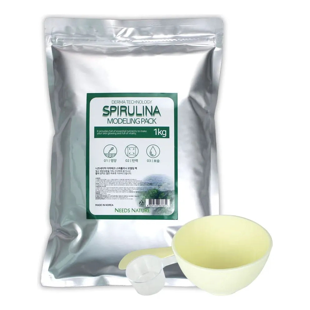 Mascarilla Modeladora De Spirulina 1 Kg Con Set De Herramientas Hidrata Y Nutre La Piel