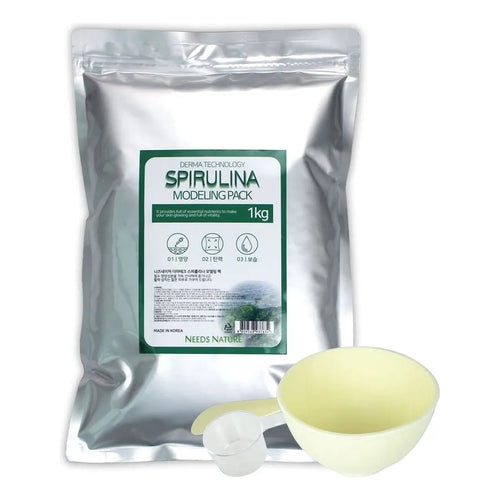 Mascarilla Modeladora De Spirulina 1 Kg Con Set De Herramientas Hidrata Y Nutre La Piel