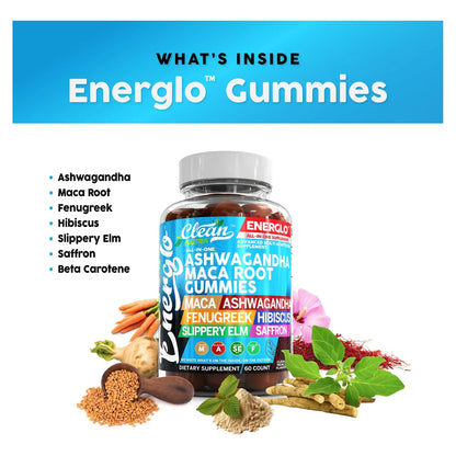 Gomitas Energéticas De Maca Y Ashwagandha Sabor Durazno Vegano