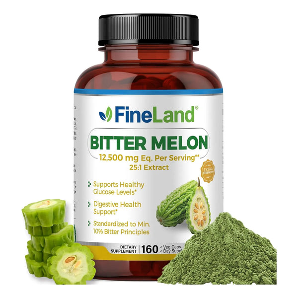Extracto De Melón Amargo 12500 Mg Estandarizado 10% 160 Cápsulas Vegano
