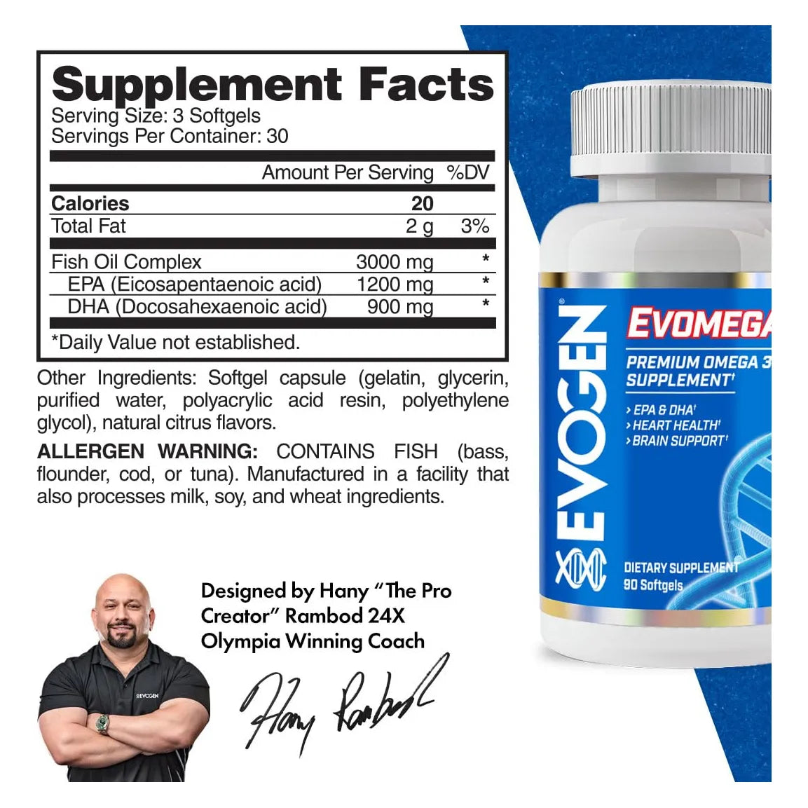 Aceite De Pescado Omega 3 Premium 90 Capsulas Blandas Epa Dha Puro Y Potente