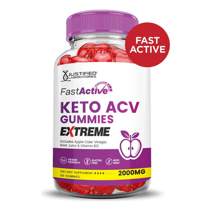 Gomitas Fast Active Keto ACV Extreme 2000 Mg Con Jugo De Granada Y Vitamina B12
