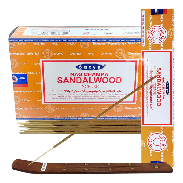 Incienso De Sándalo 180 Varillas Con Soporte Aroma Relajante Y Natural