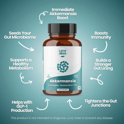 Probiótico Akkermansia Muciniphila Con Prebiótico PureHMO Salud Intestinal Premium