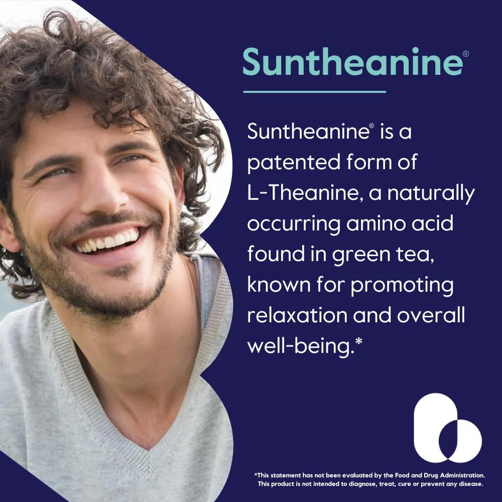 L Teanina 200 Mg Con Suntheanina 60 Capsulas Vegano Sin Gluten