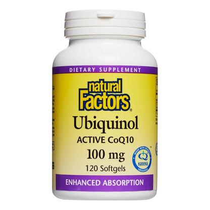 Ubiquinol Coq10 100 Mg Suplemento Energía Cardíaca Cognitiva 120 Cápsulas
