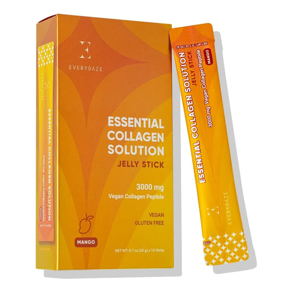 Gel De Colageno Esencial Sabor Mango 10 Paquetes Cabello Piel Uñas