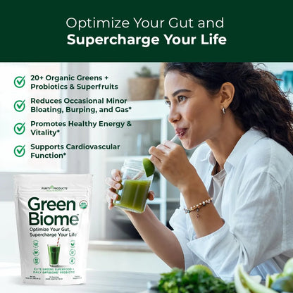 Elite Greens Superalimento Orgánico Con Probiótico OptiBiome Energía Y Digestión