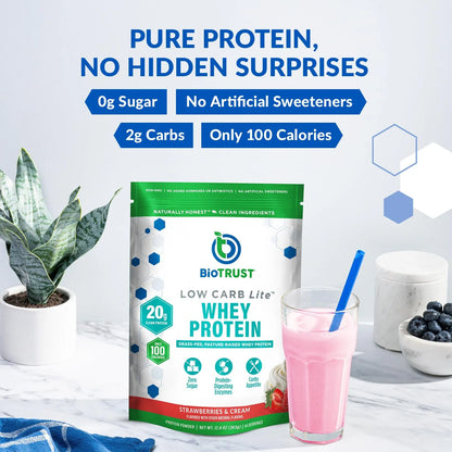 Proteina Aislada Suero Pasto 20G 100Cal Enzimas Digestivas Sin OMG Sin Gluten