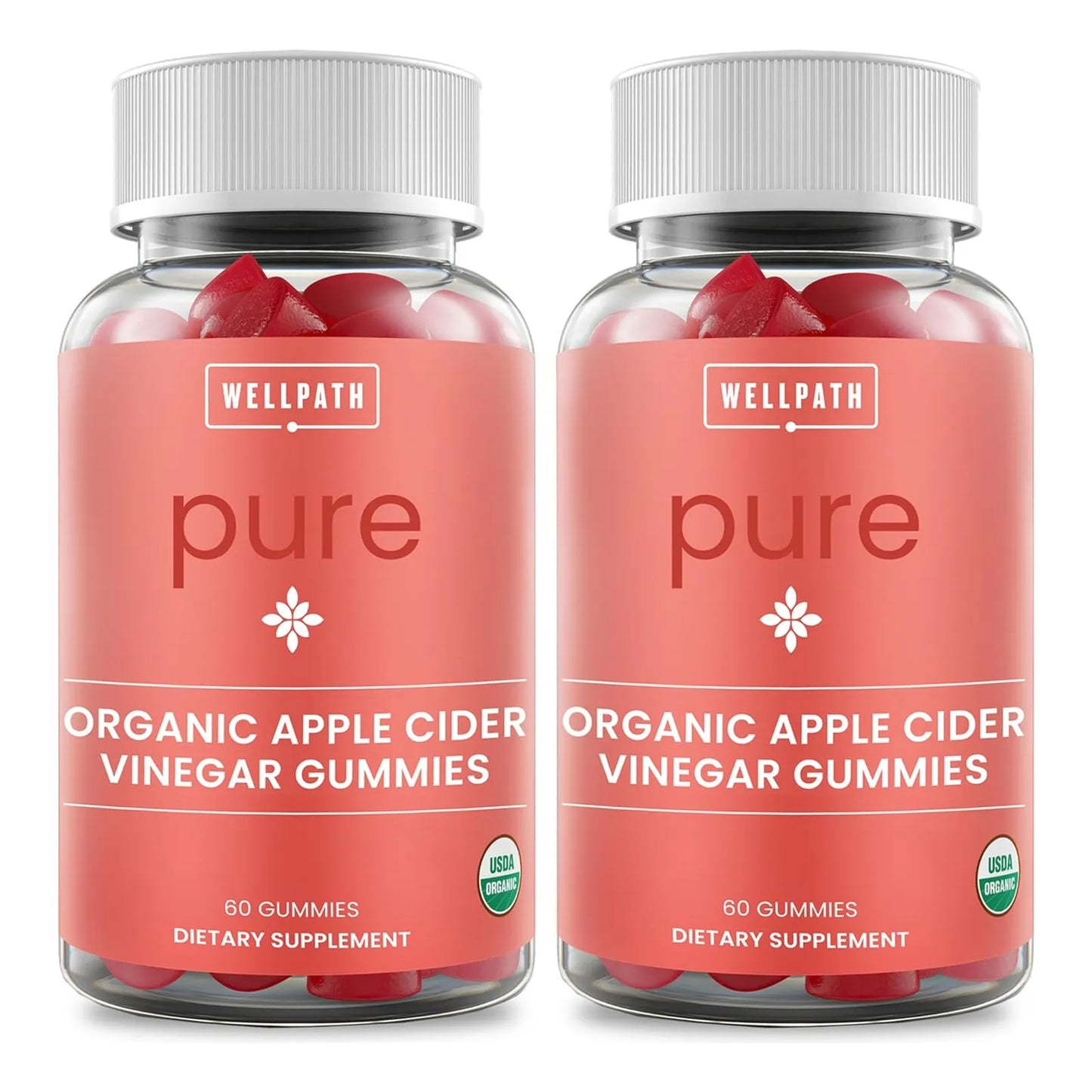 Gomitas Orgánicas De Vinagre De Sidra De Manzana Con Madre WellPath Pure ACV 120 Unidades