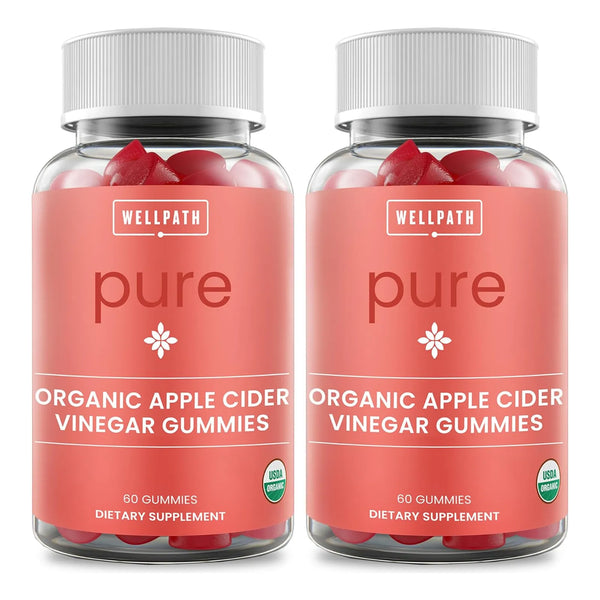 Gomitas Orgánicas De Vinagre De Sidra De Manzana Con Madre WellPath Pure ACV 120 Unidades