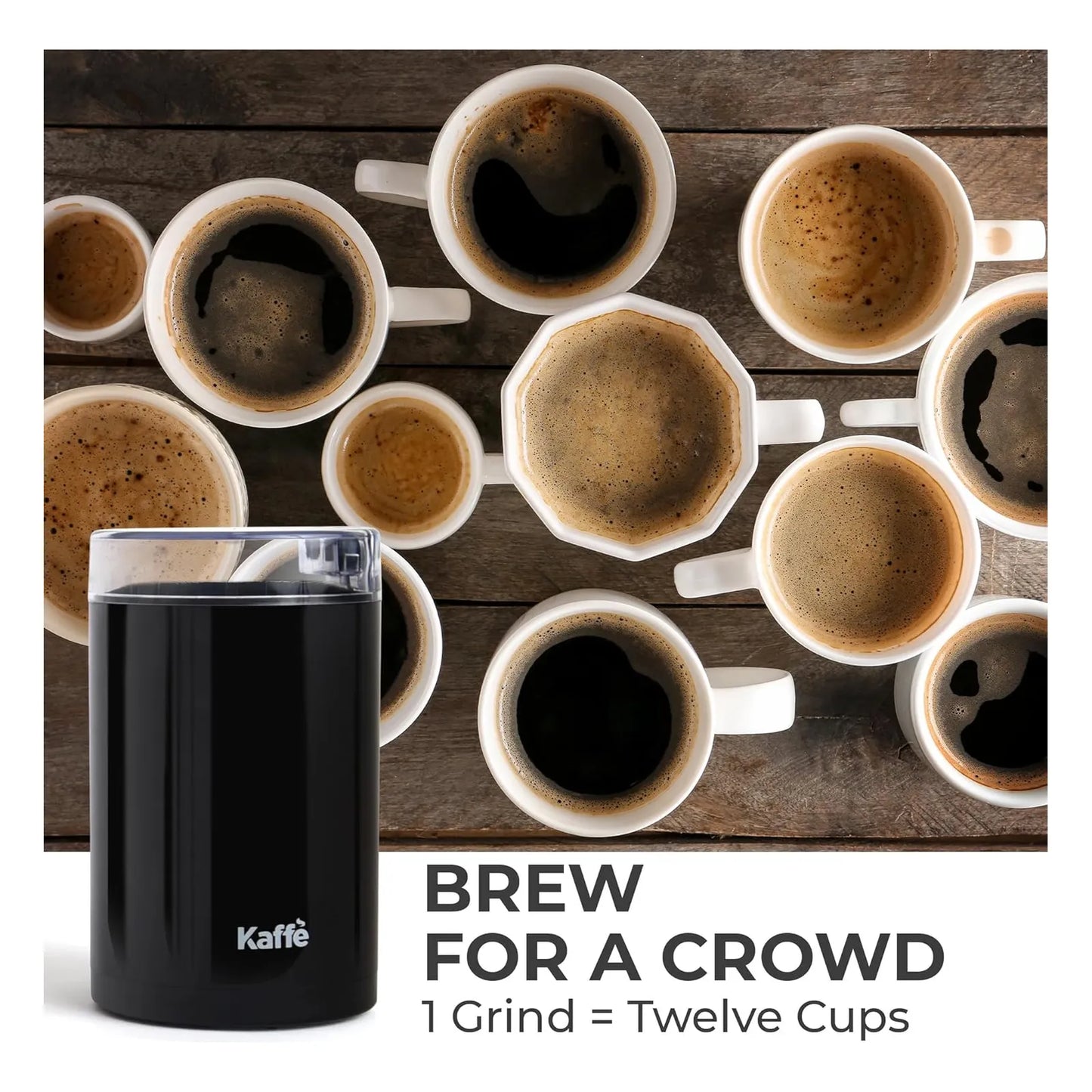 Molinillo Electrico Kaffe Capacidad 14 Tazas Muele Cafe Especias Granos Nueces