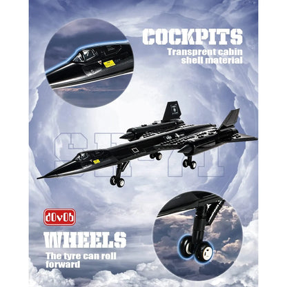 Juego De Bloques De Construcción SR-71 Blackbird 183 Piezas Avión Militar
