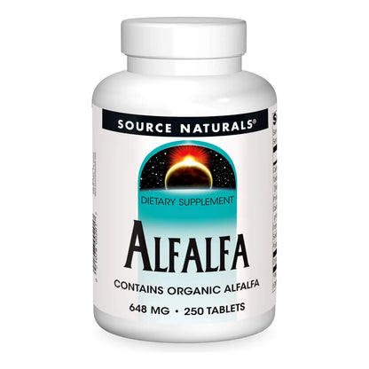 Source Naturals Alfalfa 10 Granos 250 Tabletas Suplemento Dietético Natural