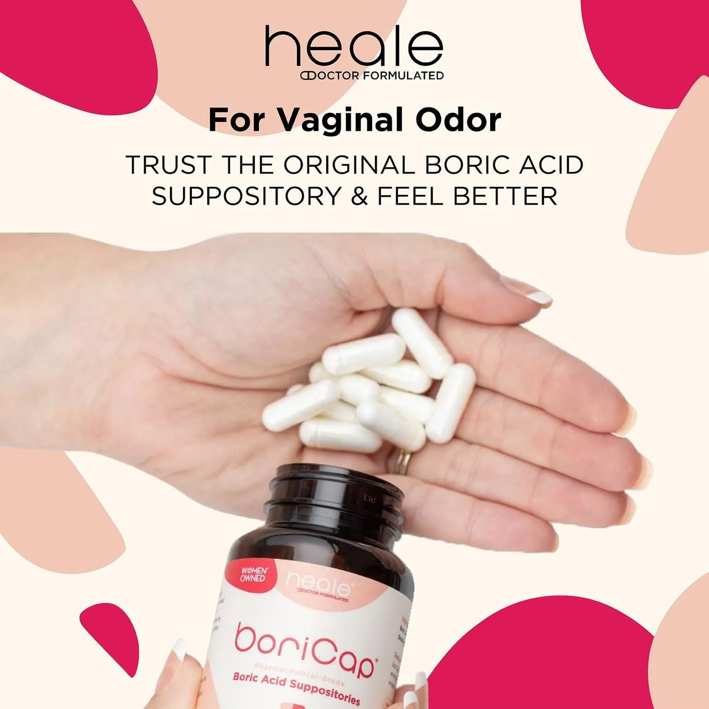 Supositorios Vaginales Acido Borico BoriCap 600 Mg Equilibra Ph Alivia Picazon Y Olor