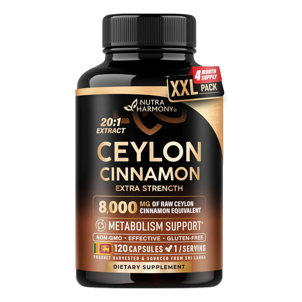 Capsulas De Canela De Ceilan Extra Fuerte Energia Metabolismo Corazon Natural