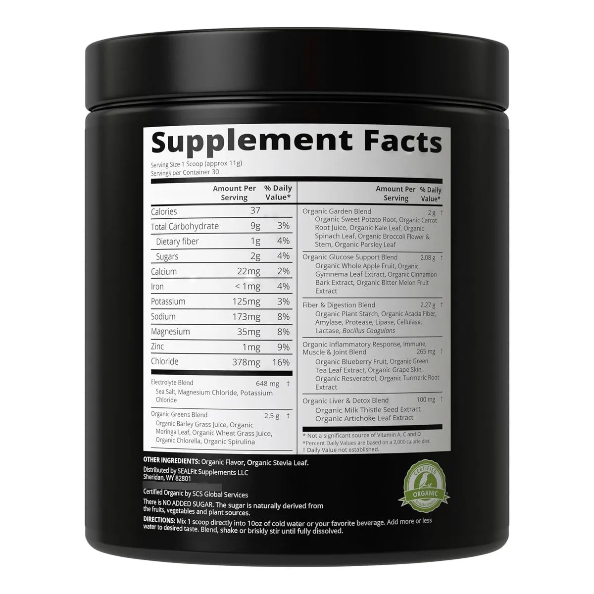 Electrogreens Orgánico En Polvo Energía Hidratación Superalimento SEALFIT