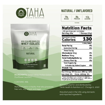 Proteína De Suero Aislada Natural 30 Gramos Bcaa 8 Gramos Leucina Sin Sabor