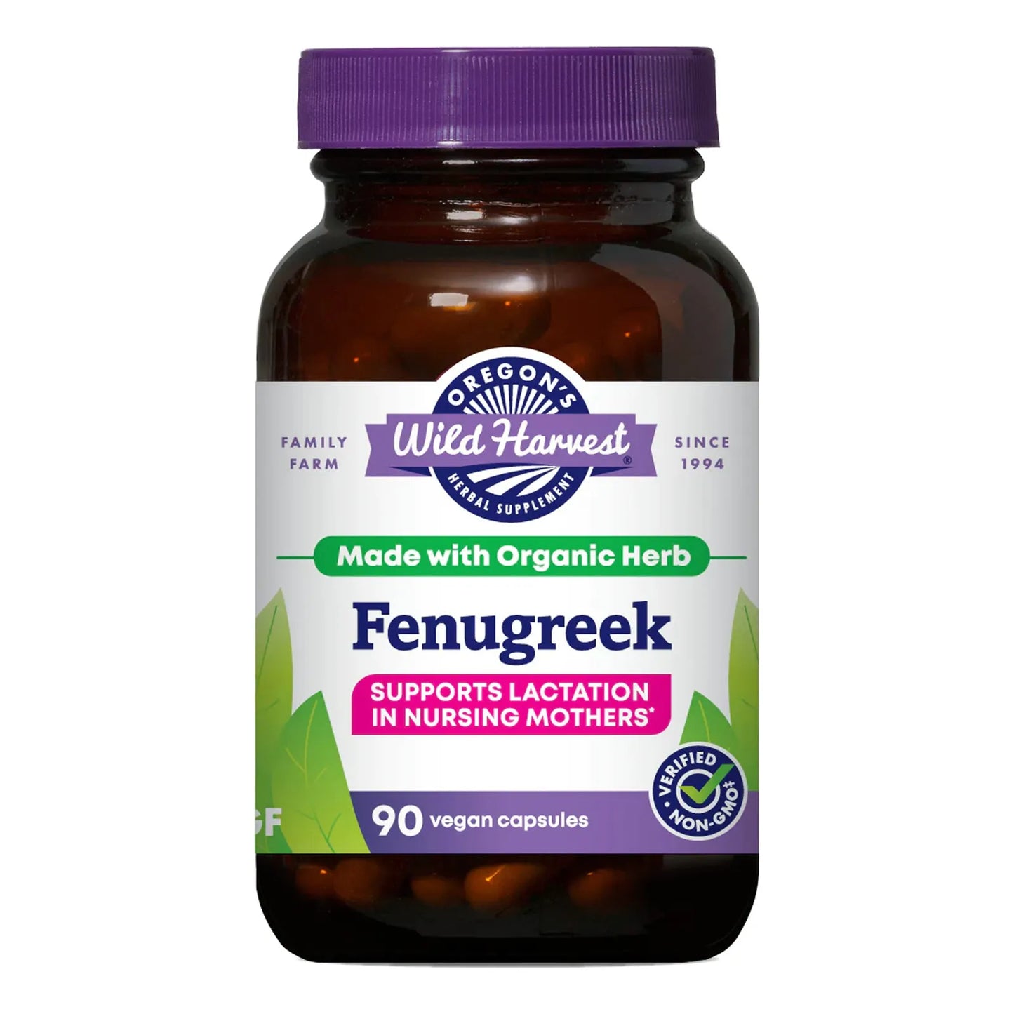 Fenogreco Orgánico 90 Cápsulas Digestivo Lactancia Oregon Wild Harvest