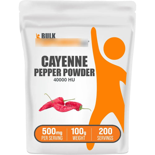 Pimienta De Cayena En Polvo 40000 Hu Capsicina 500 Mg Por Porcion Sin Gluten Vegano