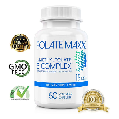 FolateMaxx L Metilfolato B12 Metilcobalamina B6 15 Mg 60 Capsulas Complejo B Activo